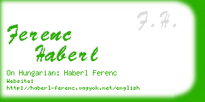 ferenc haberl business card